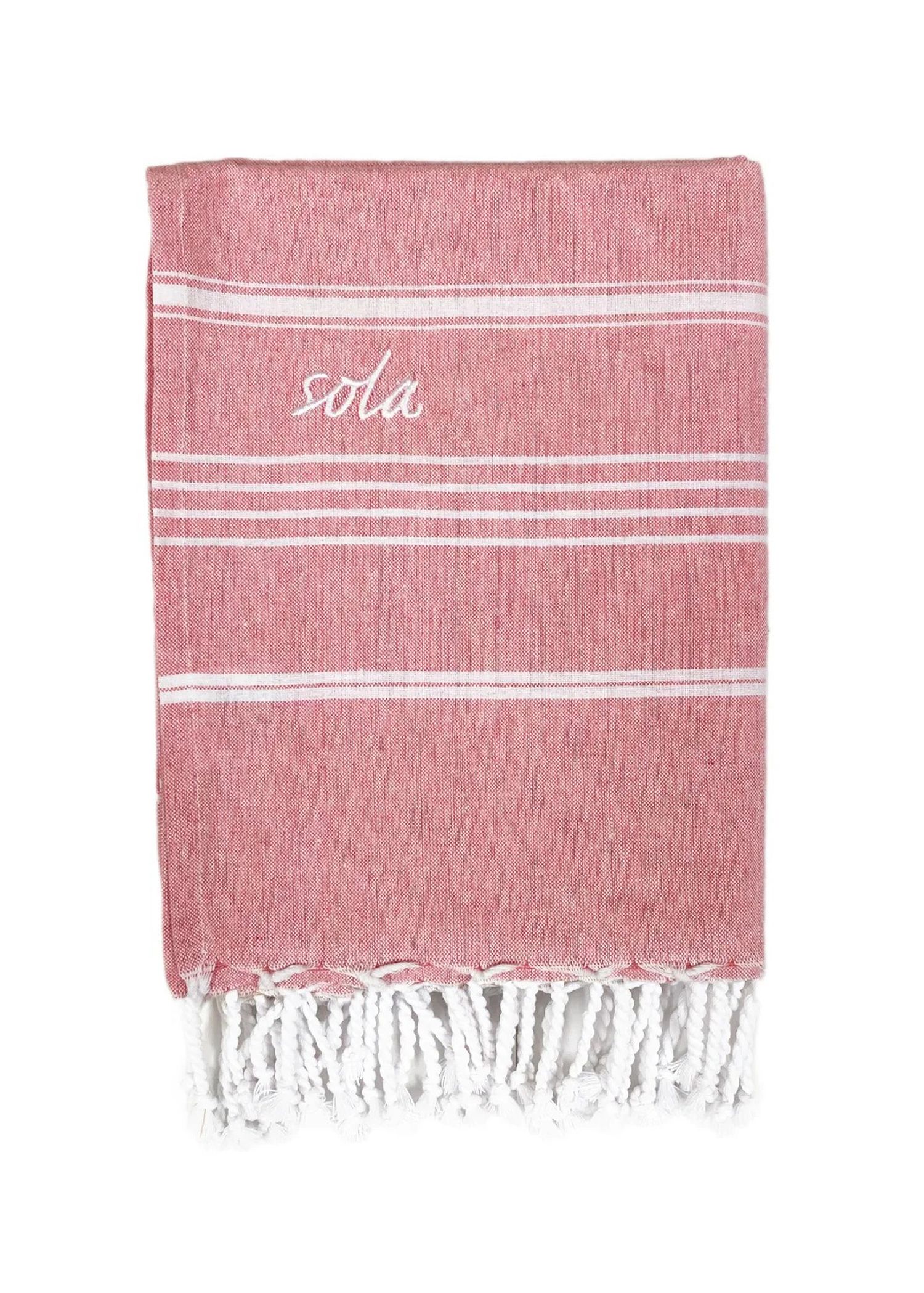 Sola Fouta Cotton Beach Towel Rose Pink