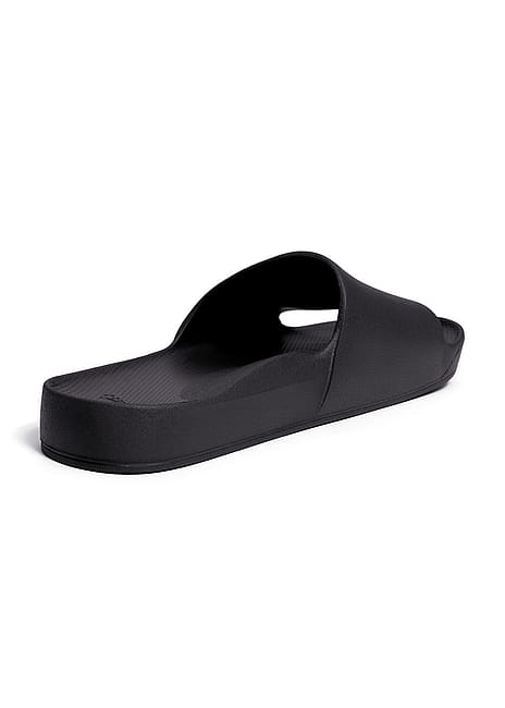 Archie Sandals Archies Arch Support Slide Sandals Black