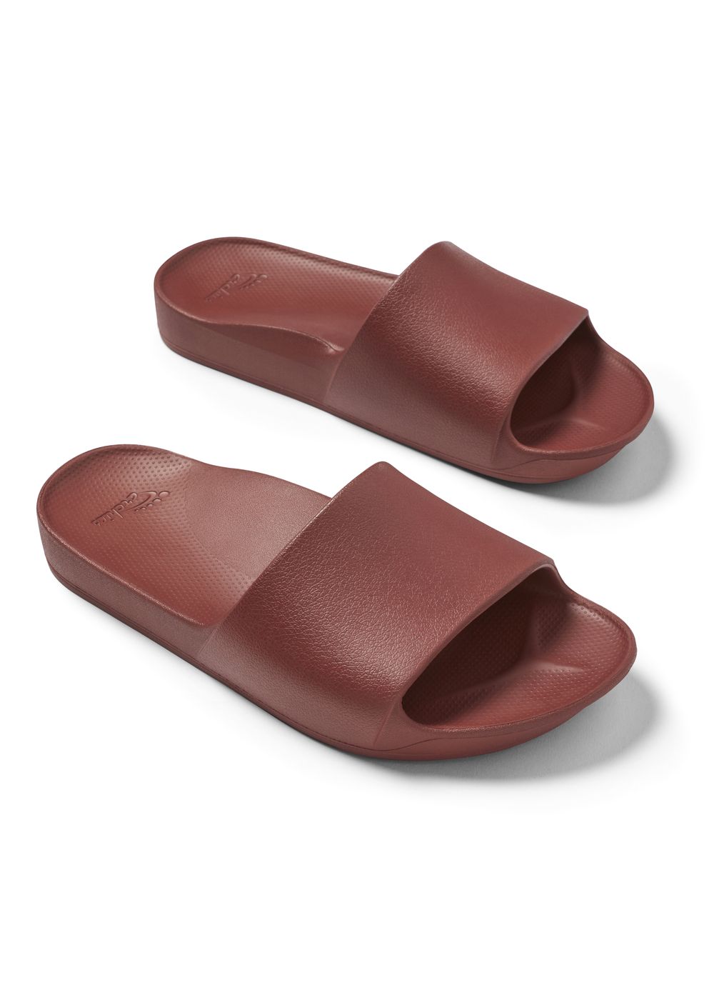 Archies Arch Support Slide Sandals Sangria Red