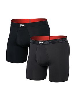 Saxx Multi Sport Mesh 2 Pack Boxers Camo Black