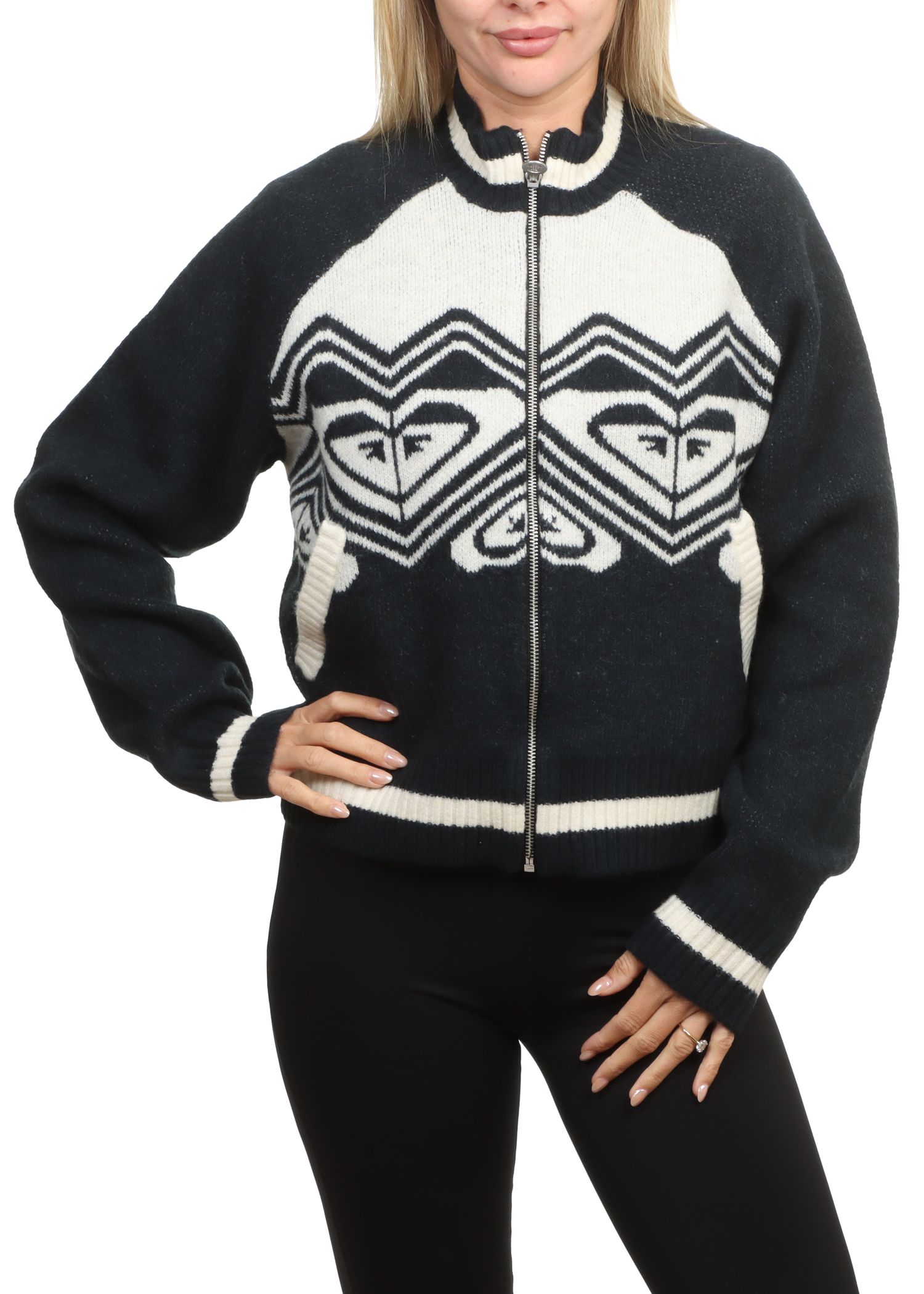 Roxy Under Northern Lights Zip Knit Anthracite