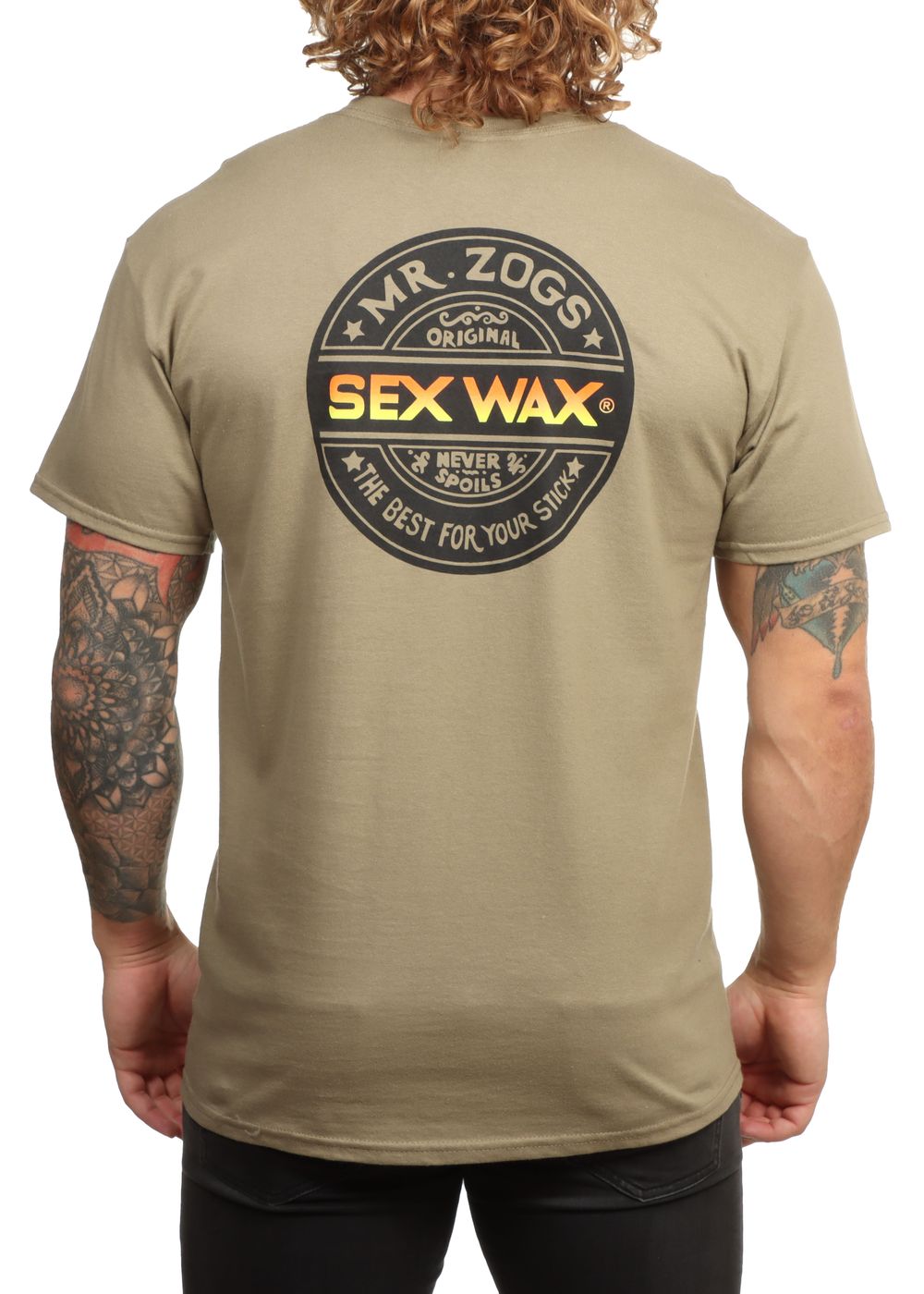 Sexwax Word Fade Tee Orange Prairie Dust