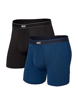 Saxx Daytripper Comfort 2 Pack Boxers Black Blue