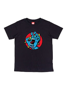 Santa Cruz Boys Hand Dot Front Tee Black