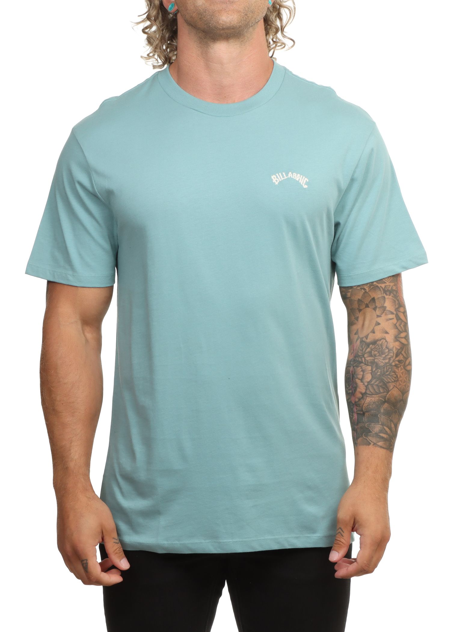 Billabong Arch Crew Tee Blue Haze