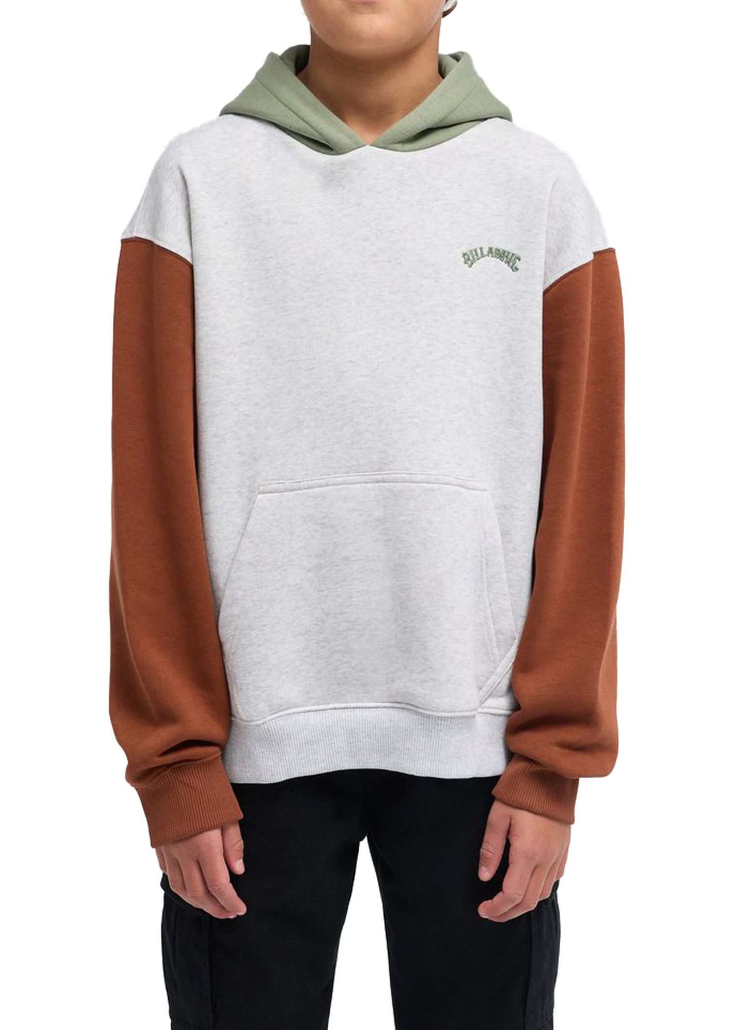 Billabong Boys Arch Block Hoodie Light Grey