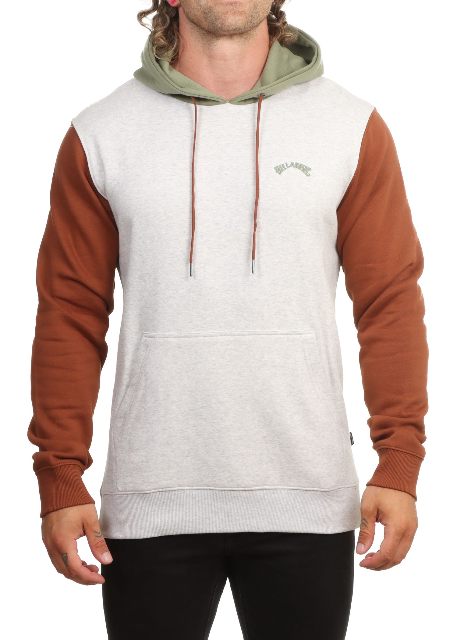 Billabong Arch Block Hoodie Light Grey Heather