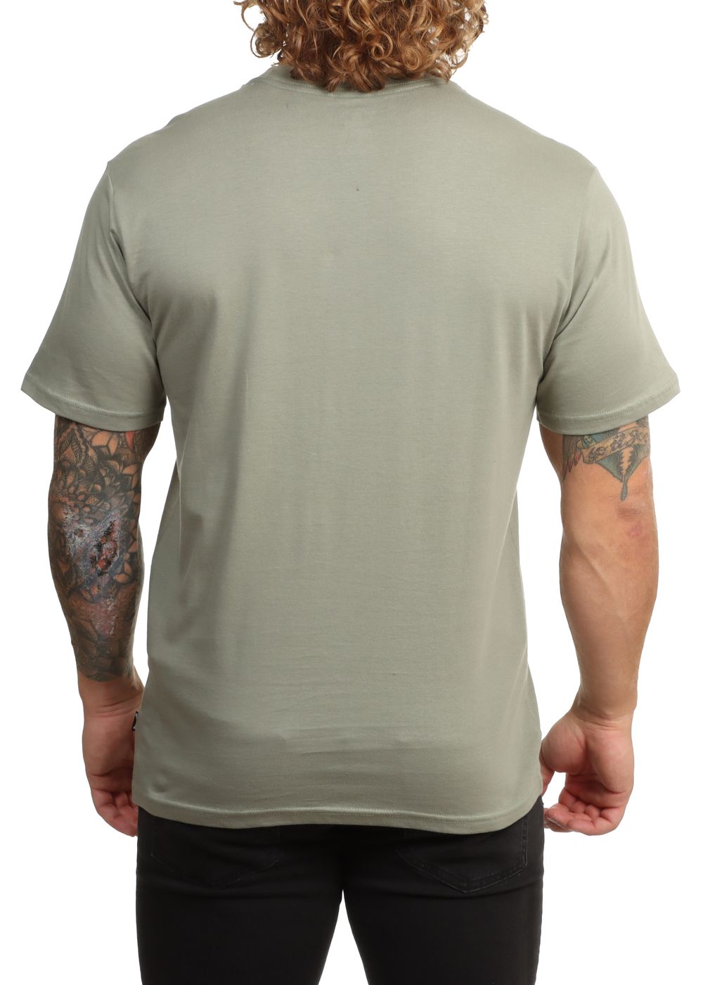 Billabong Stacked Arch Pocket Tee Grey Green