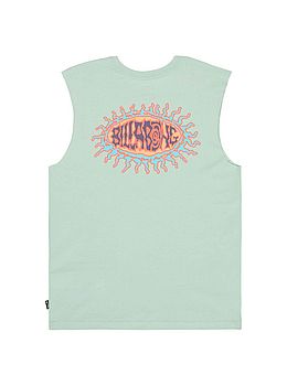 Billabong Boys Burn Out Muscle Tank Green