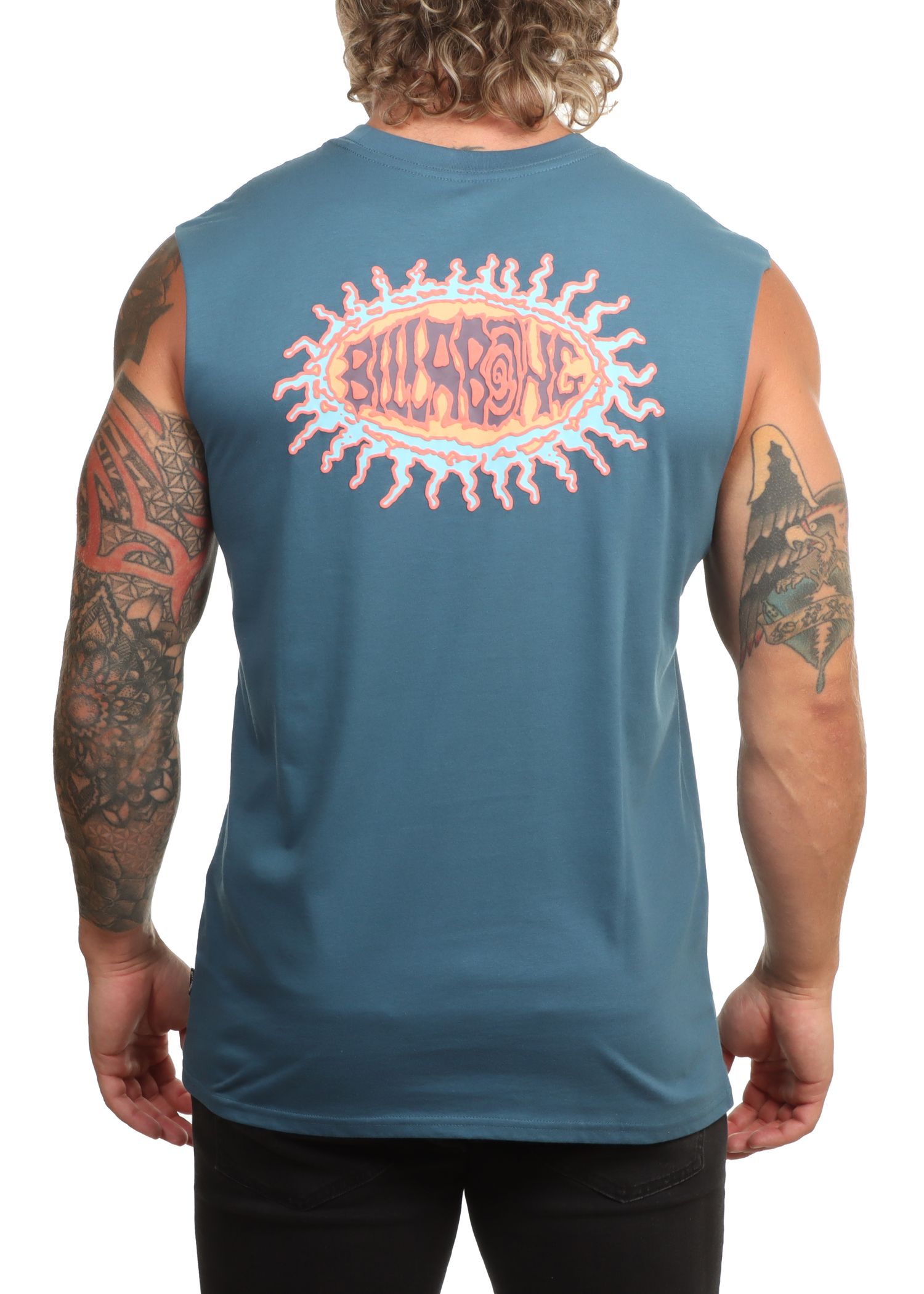 Billabong Burn Out Muscle Tank Real Teal