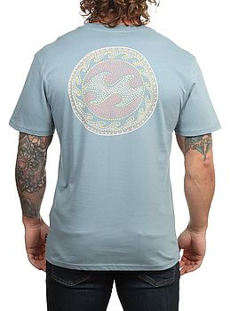 Billabong Crayon Wave Tee Washed Blue