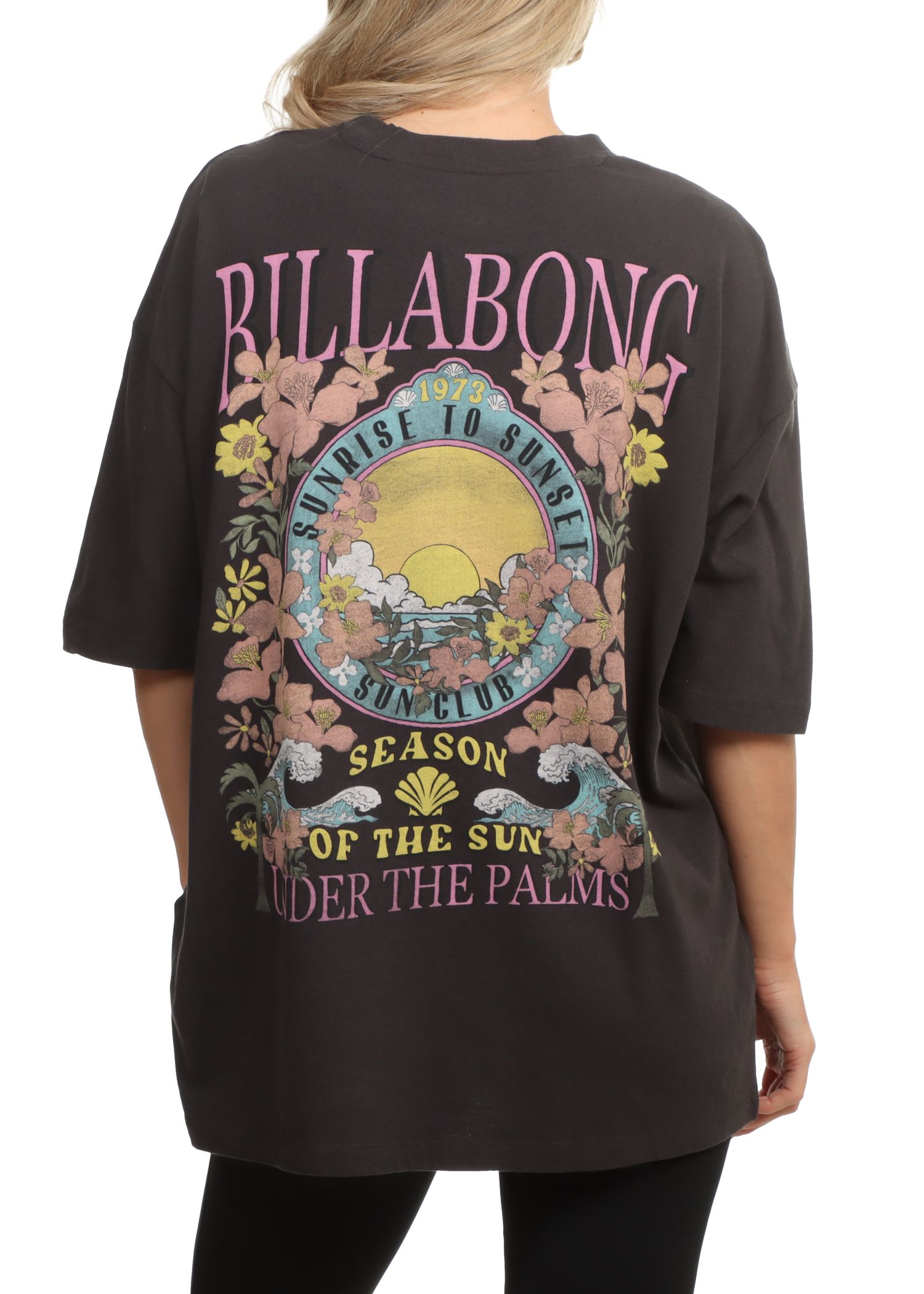 Billabong Floral Rocker Tee Off Black