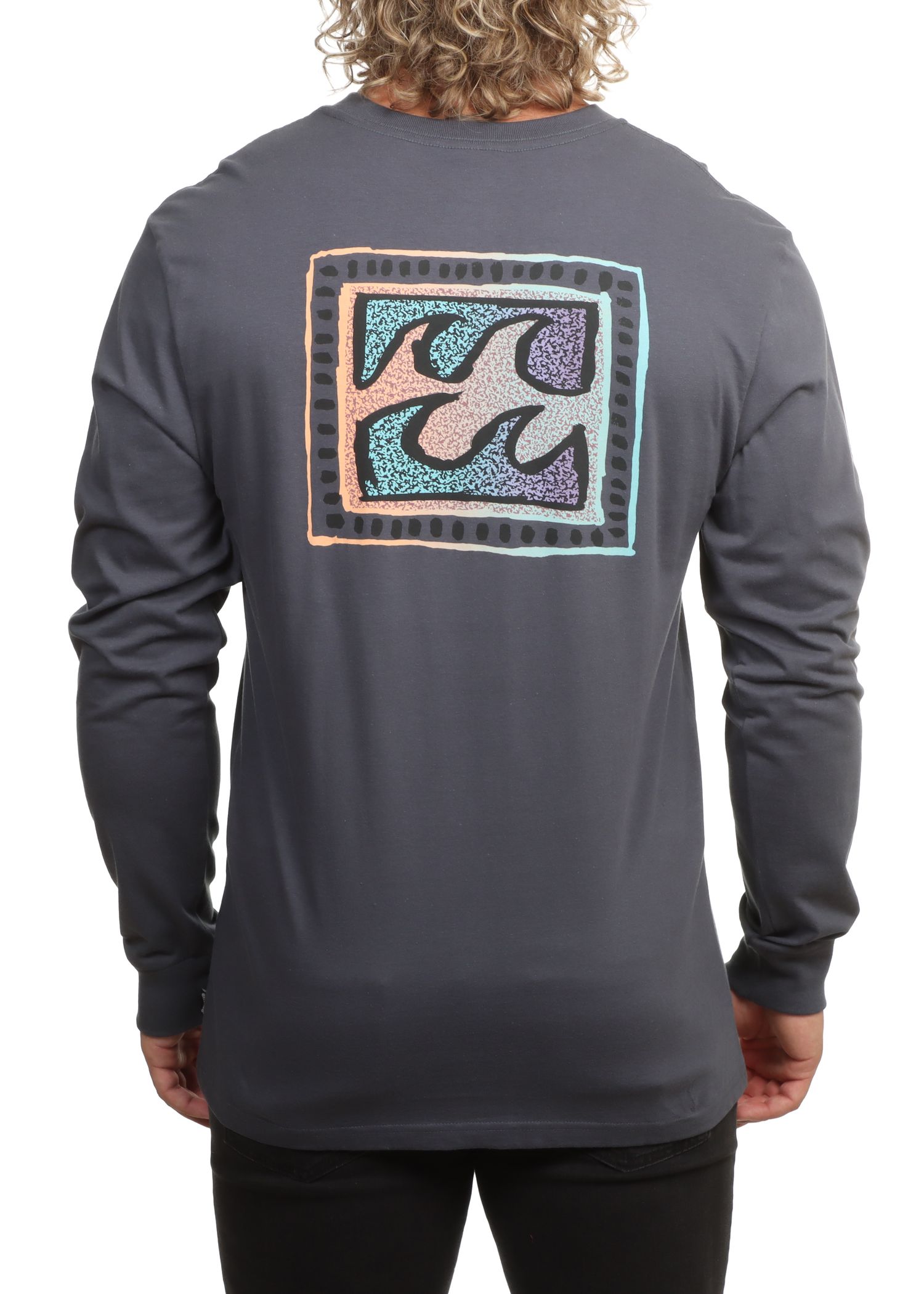 Billabong Crayon Wave Long Sleeve Ombre Blue