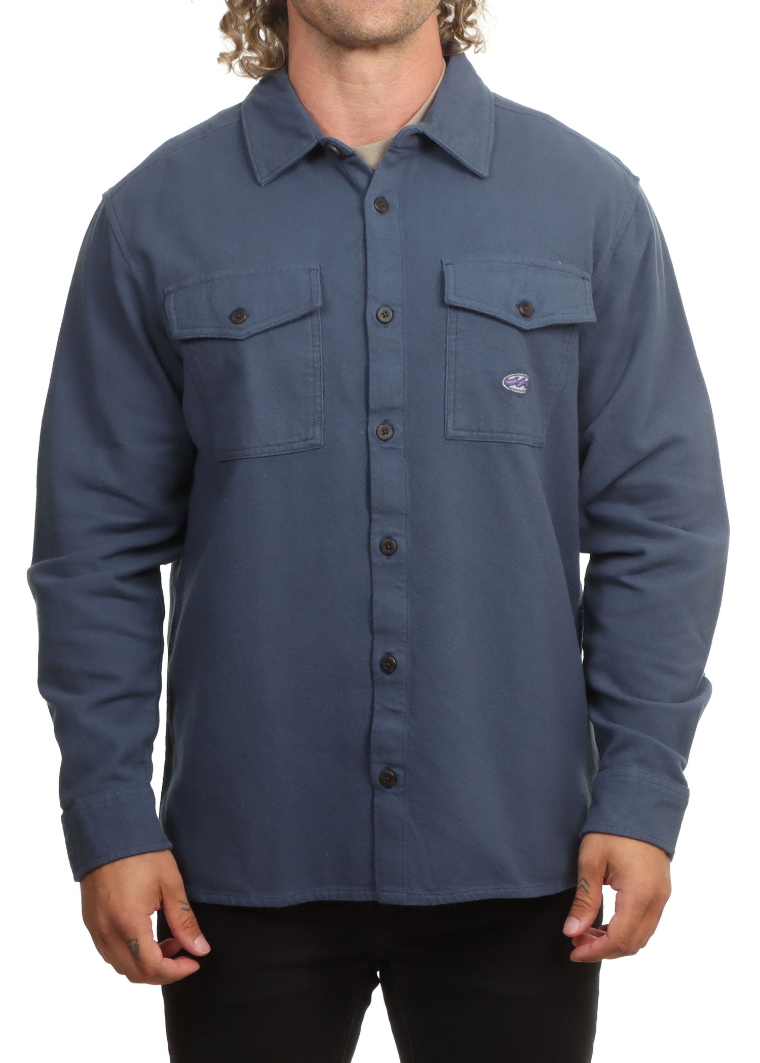 Billabong Del Mar Flannel Shirt Dark Denim
