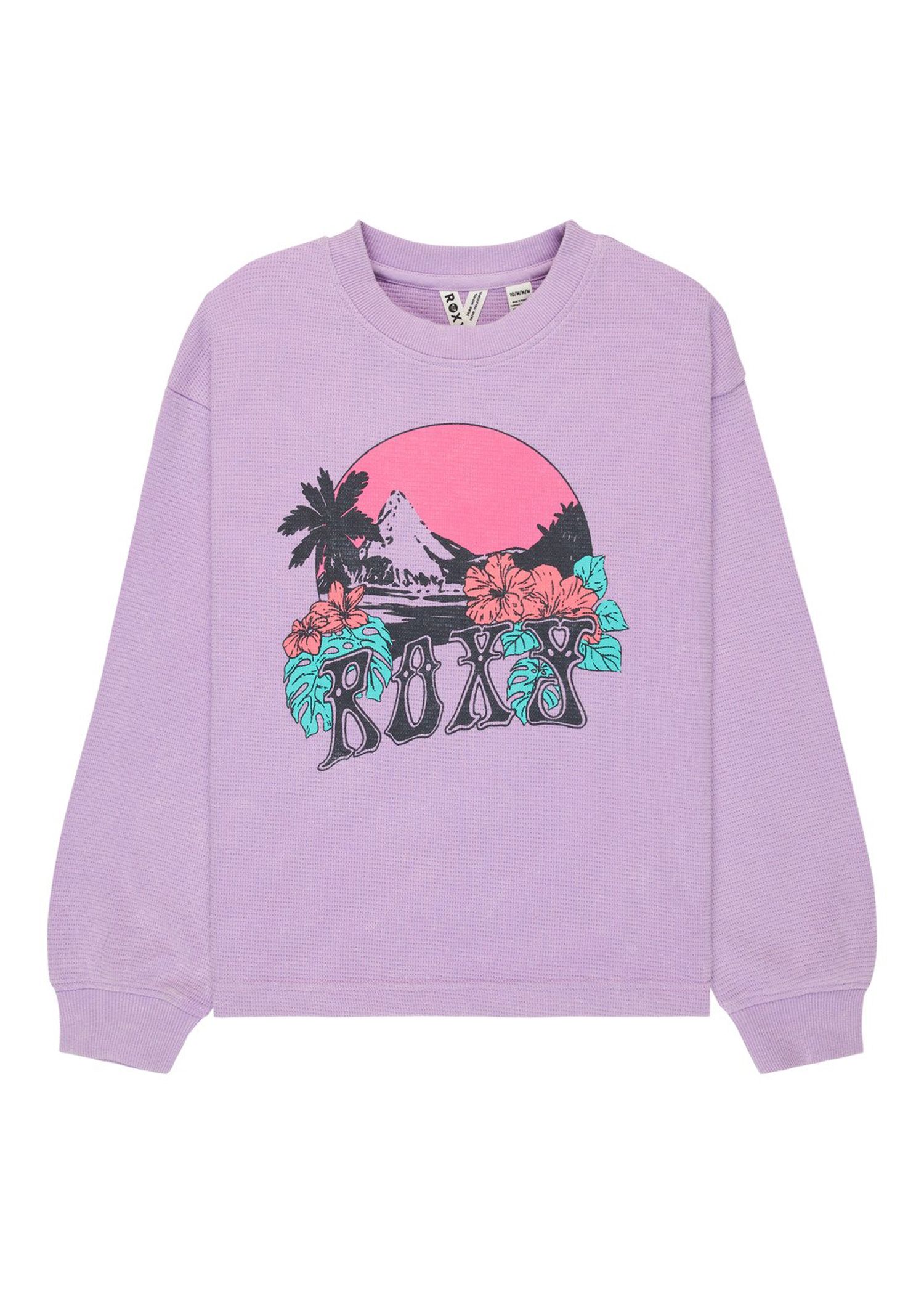 Roxy Girls Eastside Midweight Sweatshirt Crew Crocus Purple