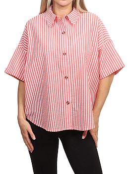 Roxy Beachy Nostalgia Stripe Shirt Hibiscus