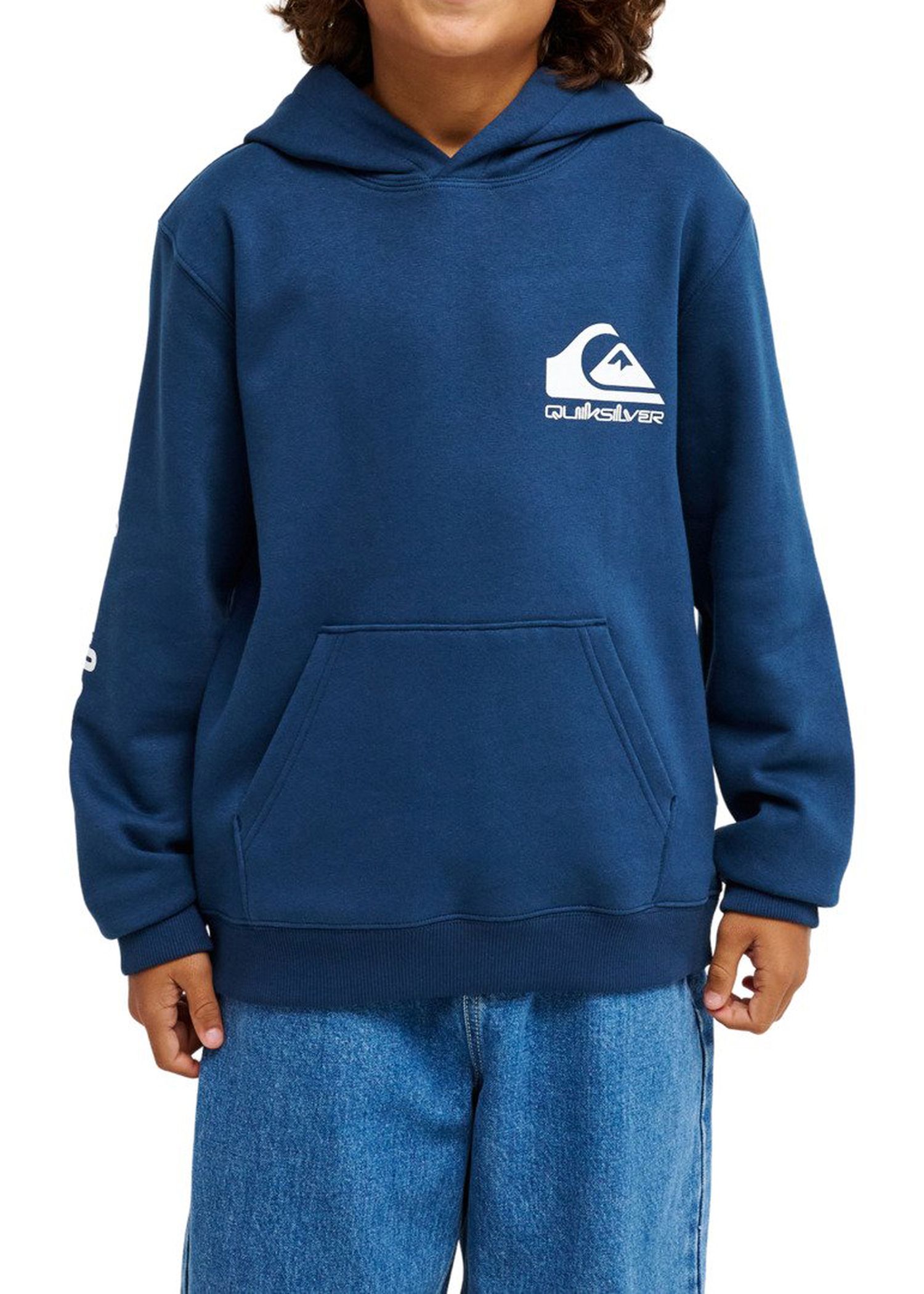 Quiksilver Boys Omni Logo Hoodie Dark Denim