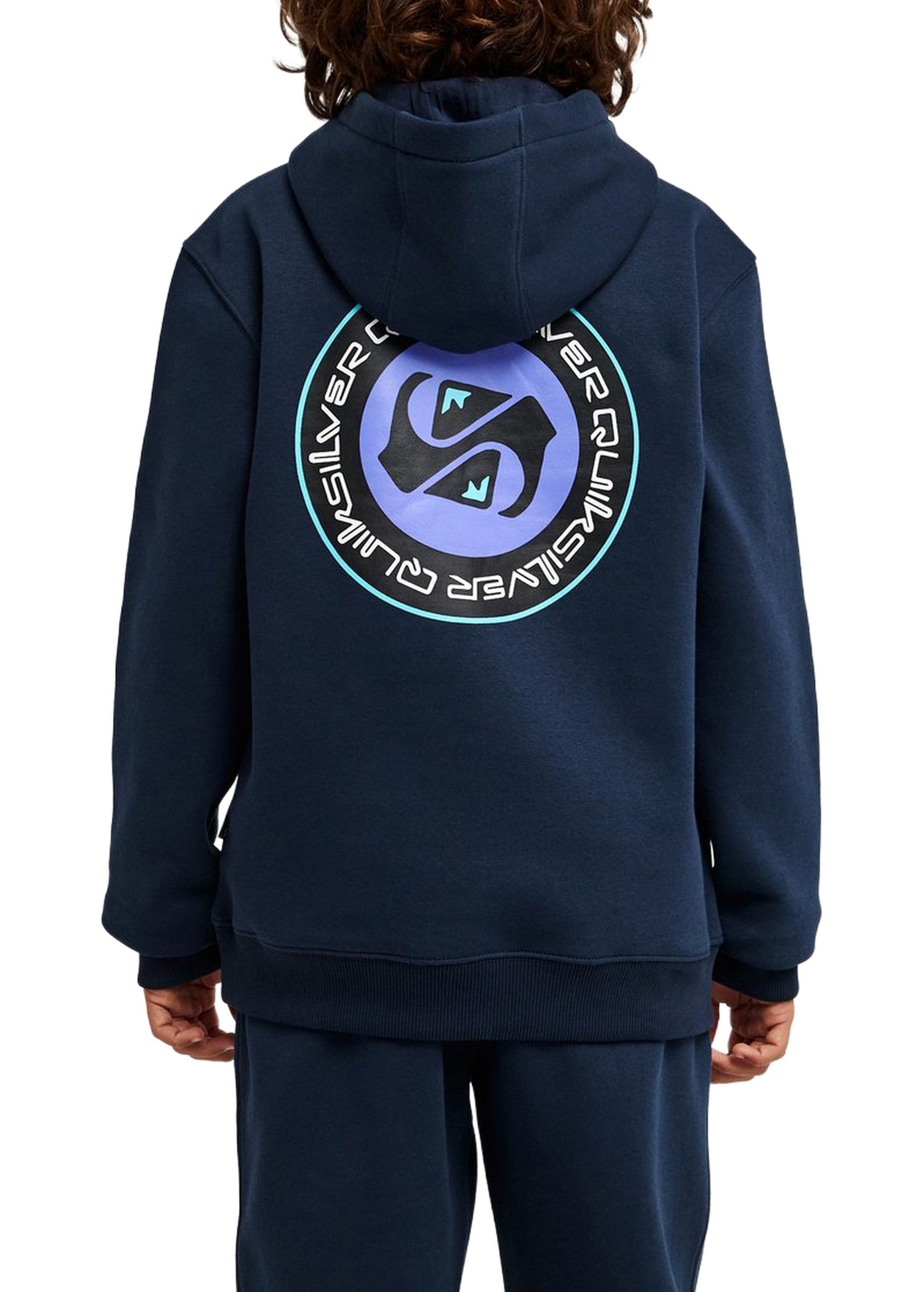 Quiksilver Boys Graphic Hoodie Dark Navy