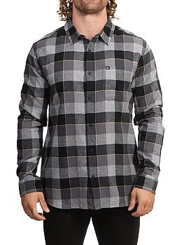 Quiksilver Motherfly Plaid Shirt Iron Gate
