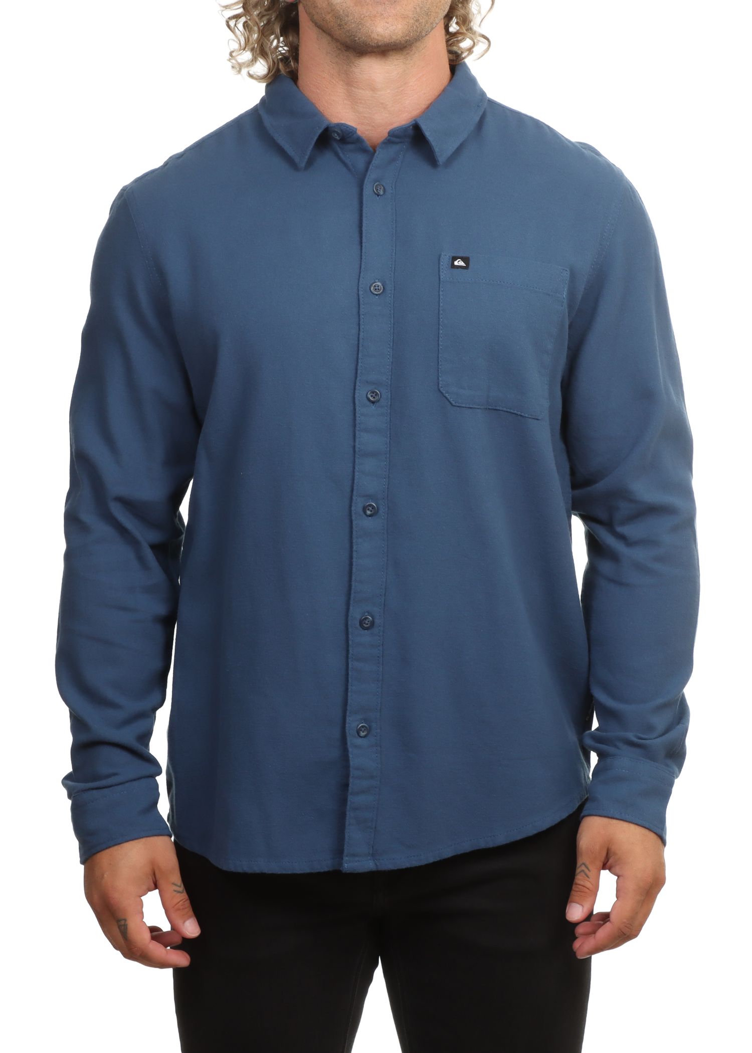 Quiksilver Motherfly Solid Shirt Dark Denim