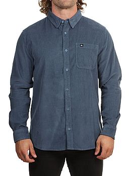 Quiksilver Smoke Trail Cord Shirt China Blue
