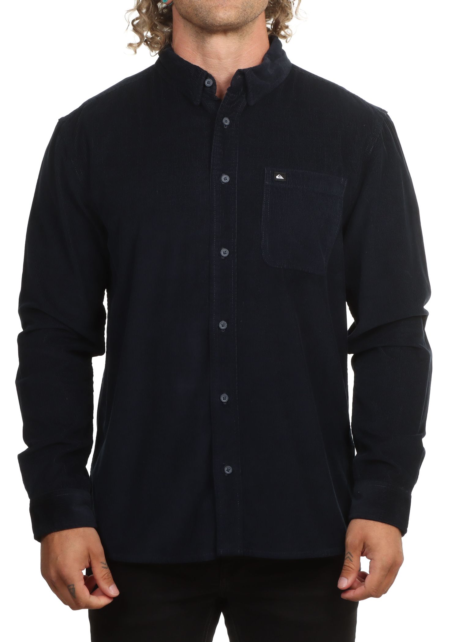 Quiksilver Smoke Trail Cord Shirt Dark Navy