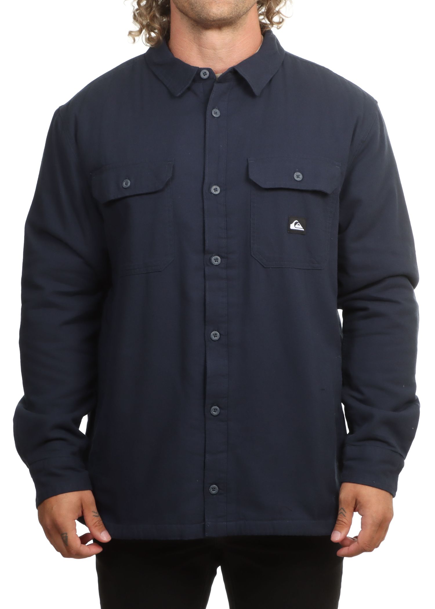 Quiksilver Venture Sherpa Solid Overshirt Navy
