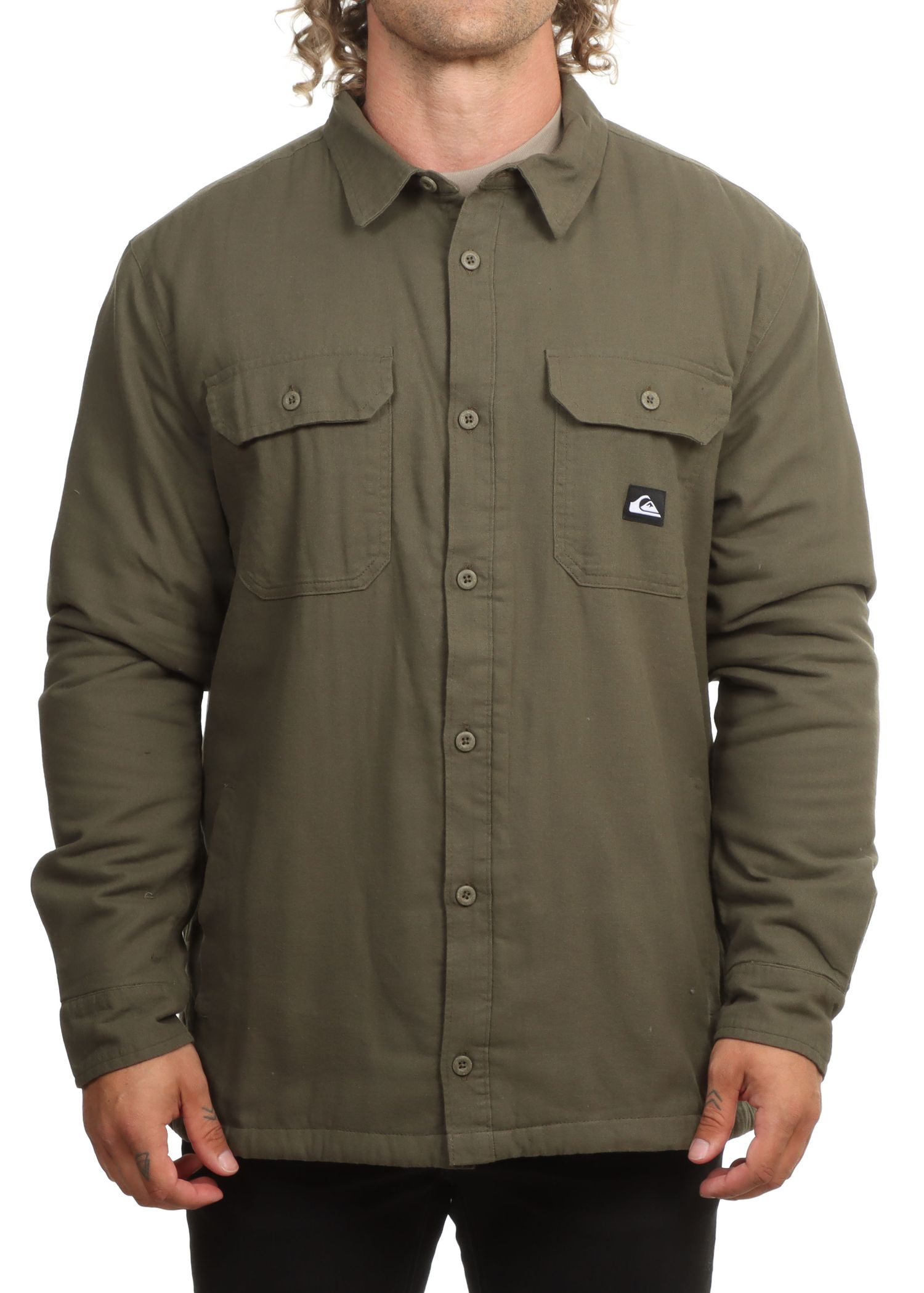 Quiksilver Venture Sherpa Solid Overshirt Leaf