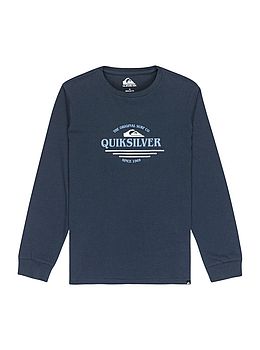Quiksilver Boys Type Line Long Sleeve Navy