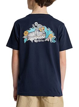Quiksilver Boys Skeleton Ride Tee Dark Navy