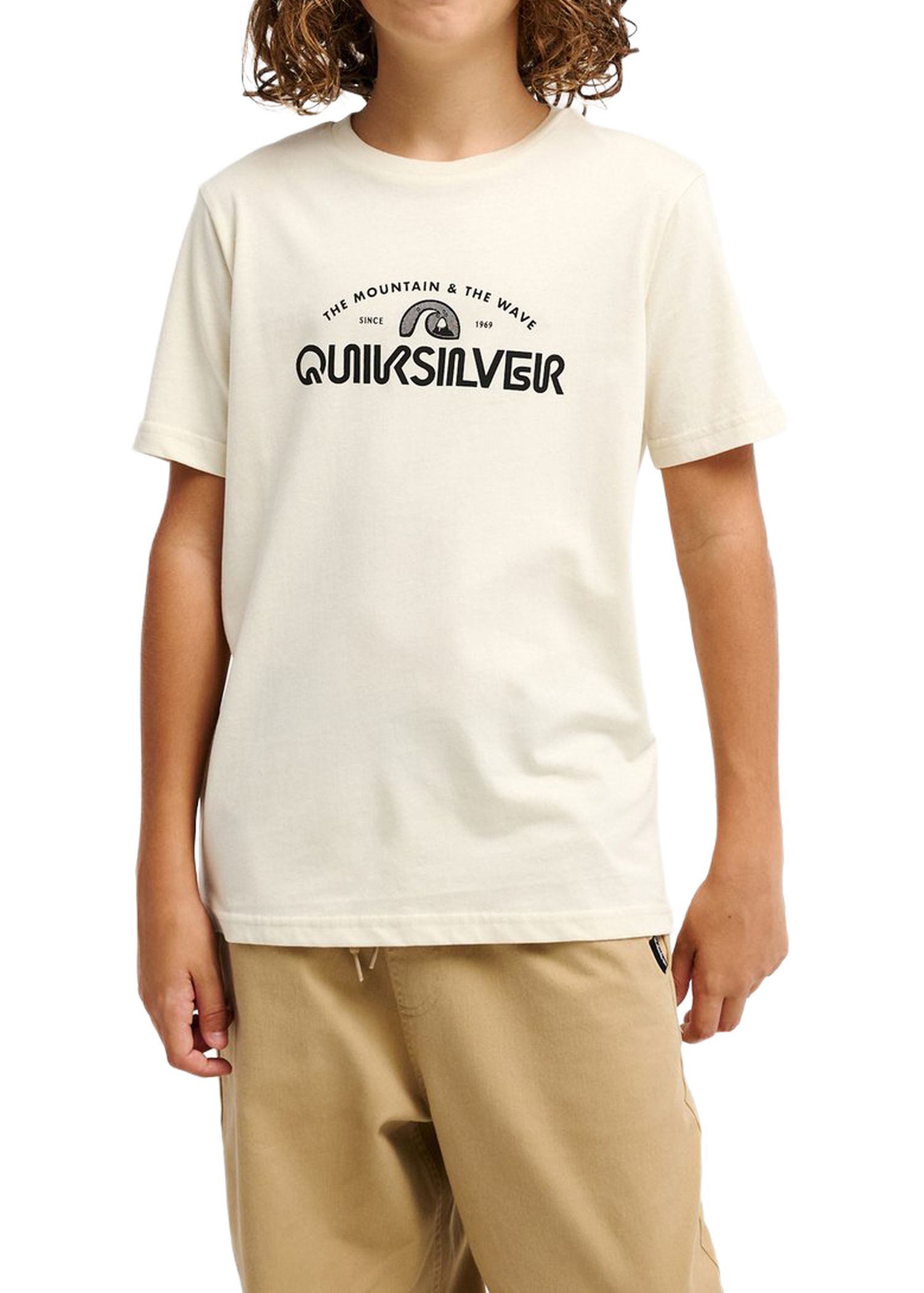 Quiksilver Boys Vista Logo Tee Bone White