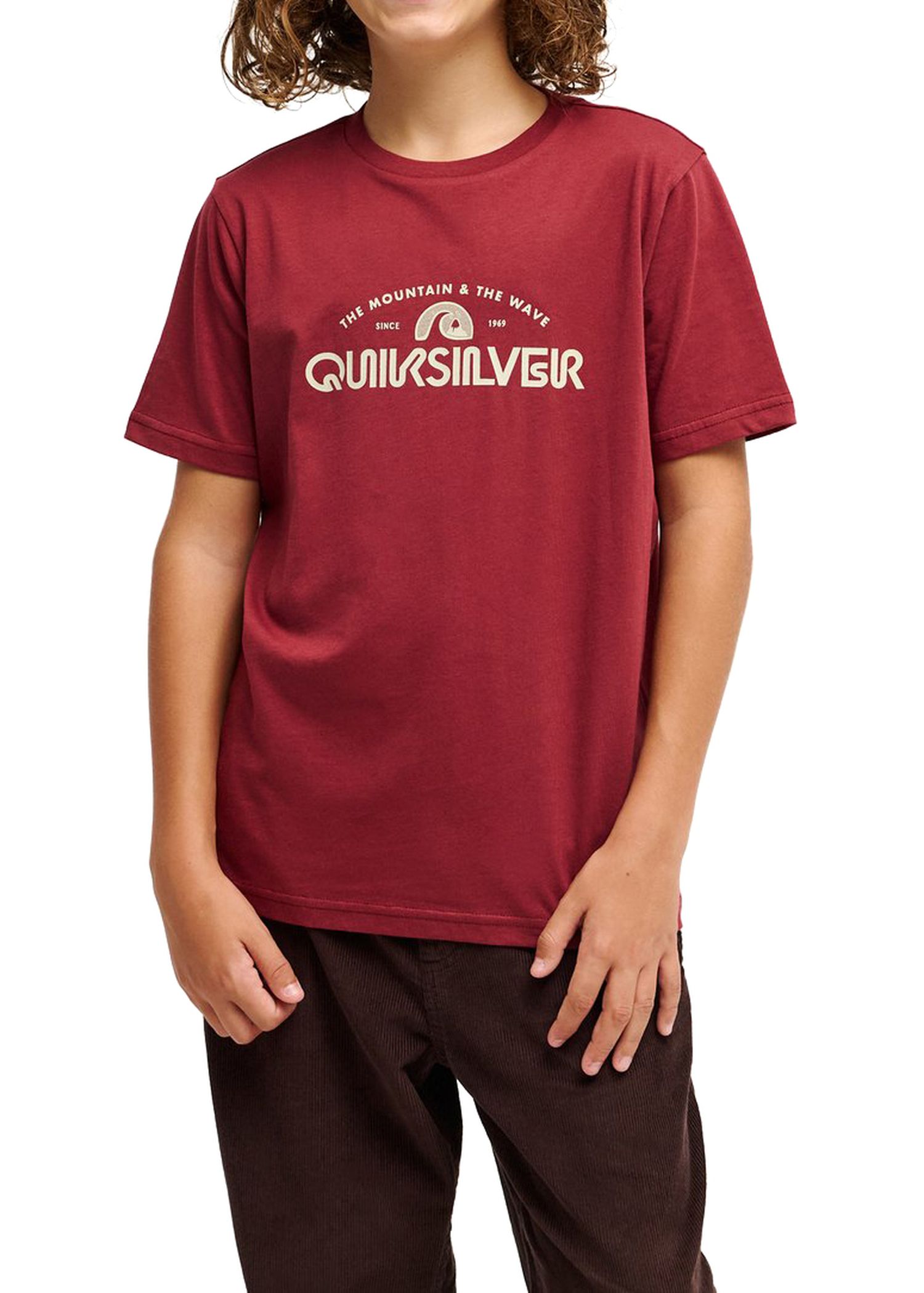 Quiksilver Boys Vista Logo Tee Oxblood Red