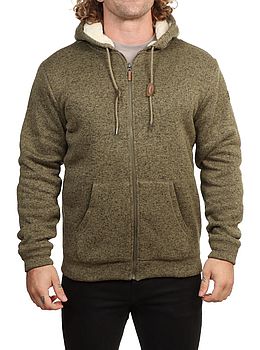 Quiksilver Keller Sherpa Zip Hoodie Aloe