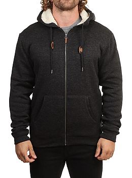 Quiksilver Keller Sherpa Zip Hoodie Black