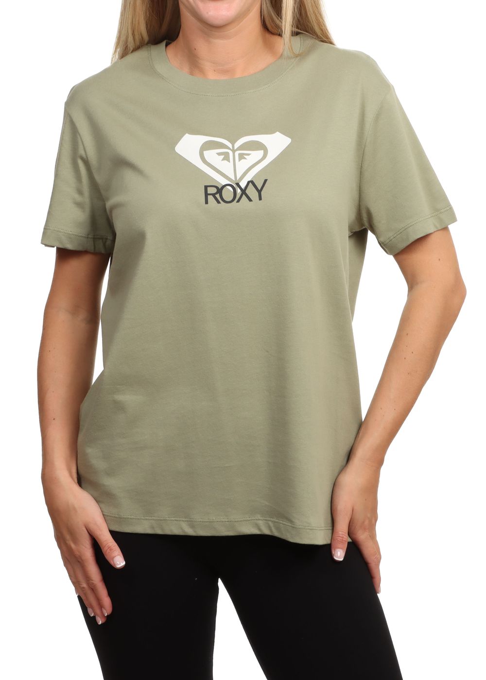 Roxy Ocean Road Art Tee Oil Green