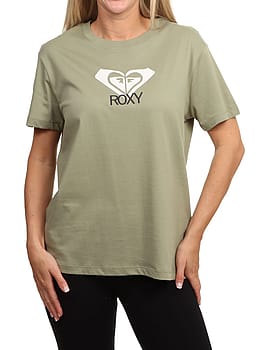 Roxy Ocean Road Art Tee Oil Green
