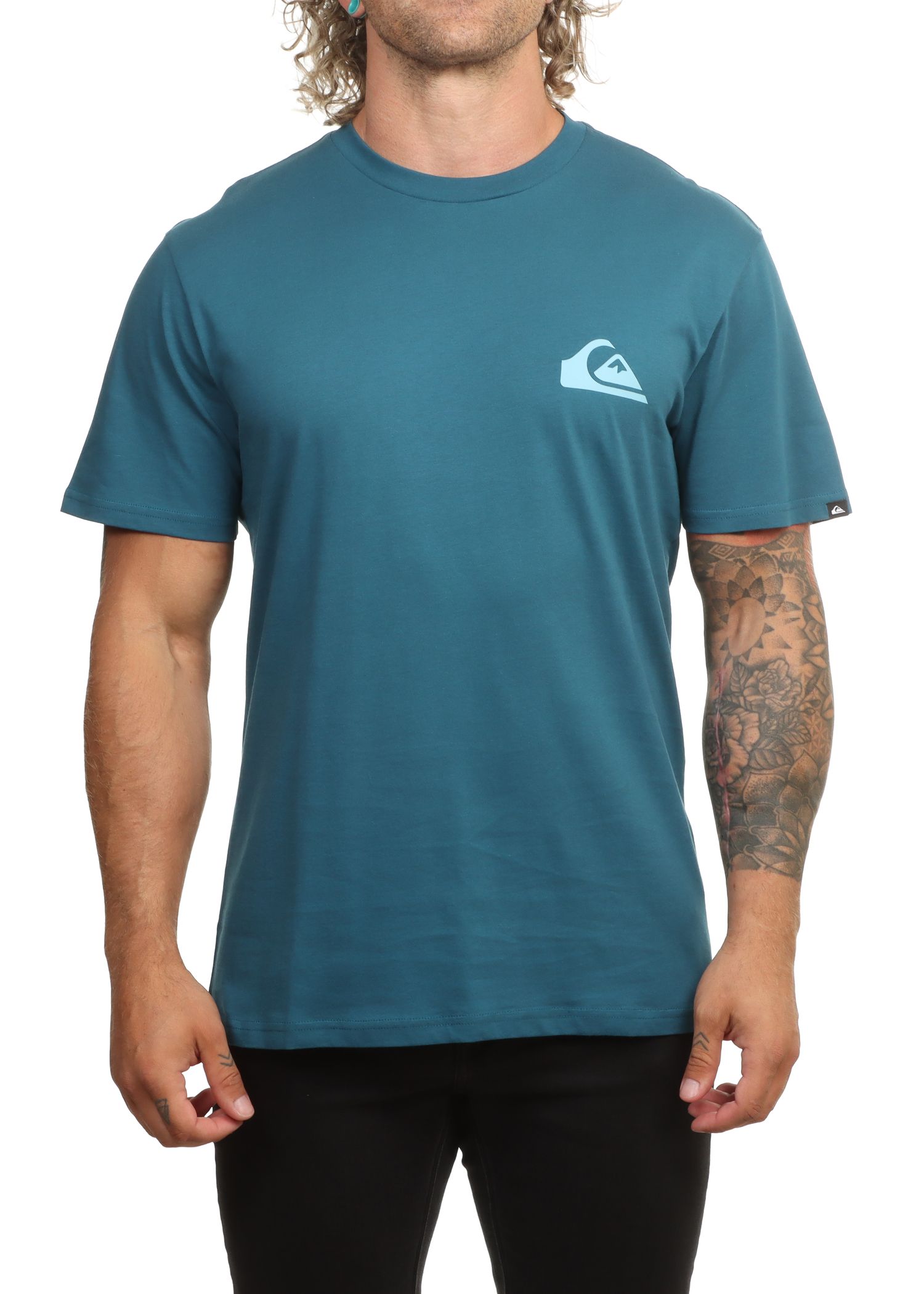 Quiksilver EV Mini Logo Tee Blue Coral