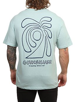 Quiksilver Curve Palm Tee Blue Haze