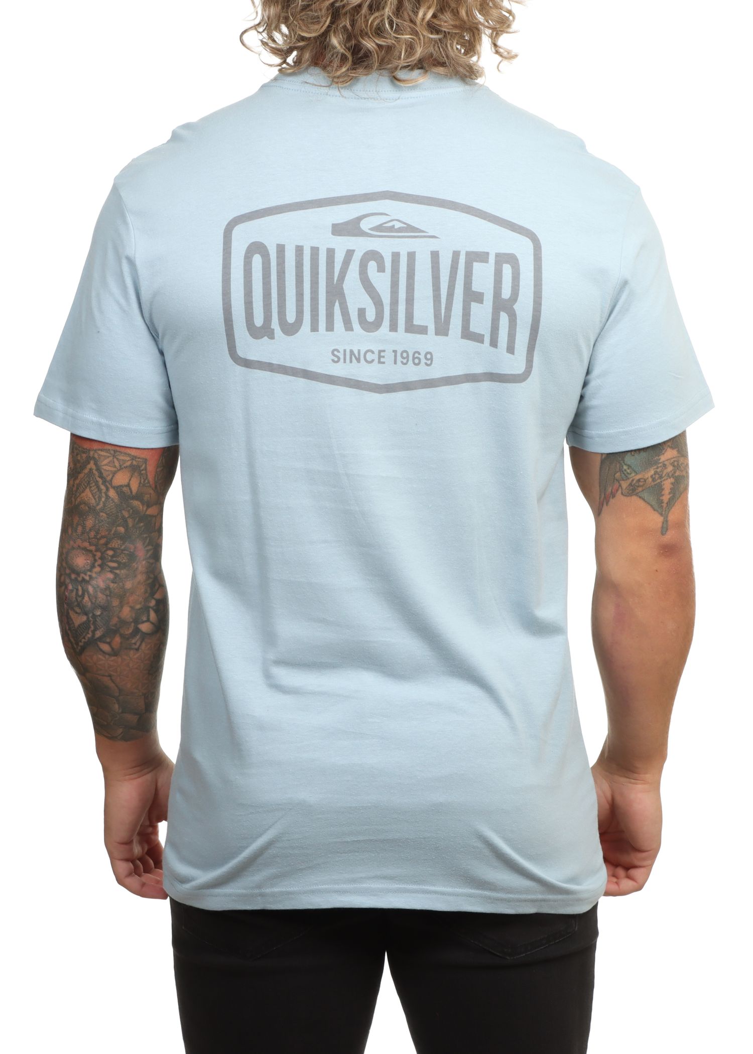 Quiksilver EV Surf Garage Tee Blue Fog