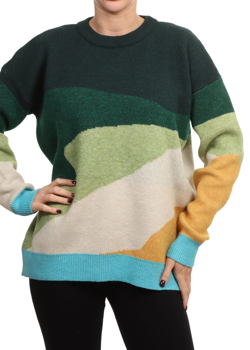 Passenger Scenic Knitted Sweater Dark Fern