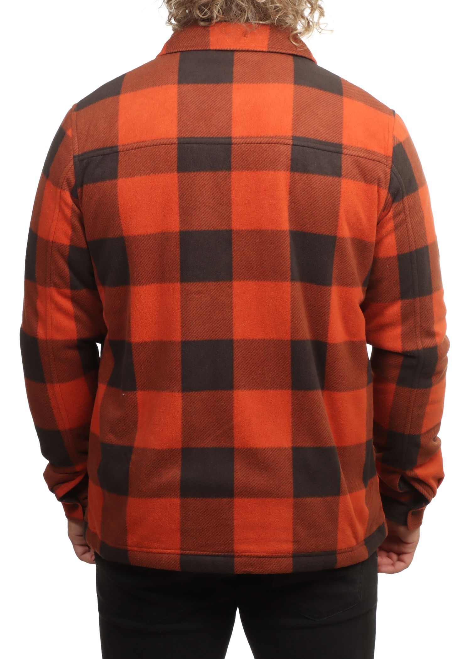 Passenger Firelight Sherpa Overshirt Dark Rust