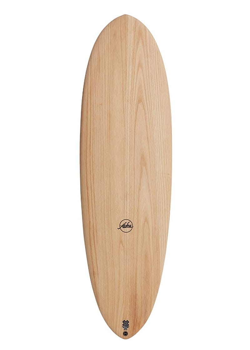 Aloha Fun Division Small Ecoskin Natural Wood Surfboard 6ft 0