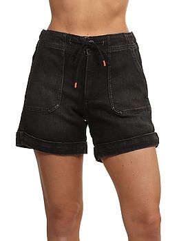 Passenger Carriso Denim Shorts Washed Black