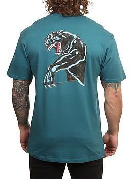 Santa Cruz Natas Sketch Panther Tee Teal