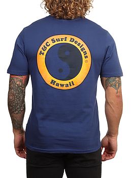 Town And Country Yin Yang Logo Tee Navy