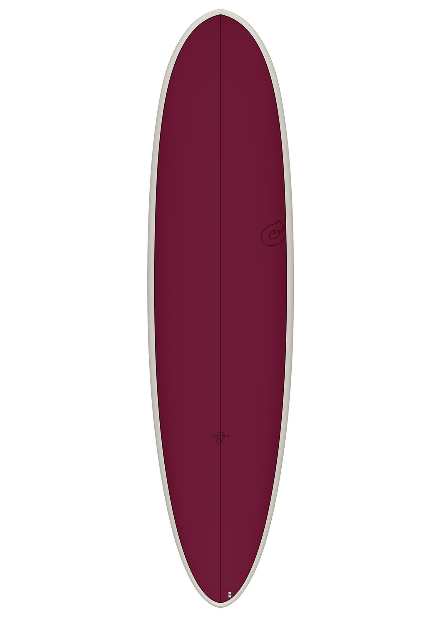Torq Delpero MPW Mid Pro White Surfboard 7ft6 Burgundy