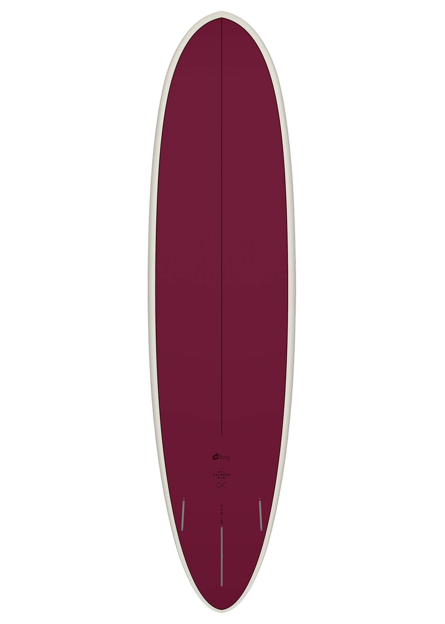 Torq Delpero MPW Mid Pro White Surfboard 8ft2 Burgundy