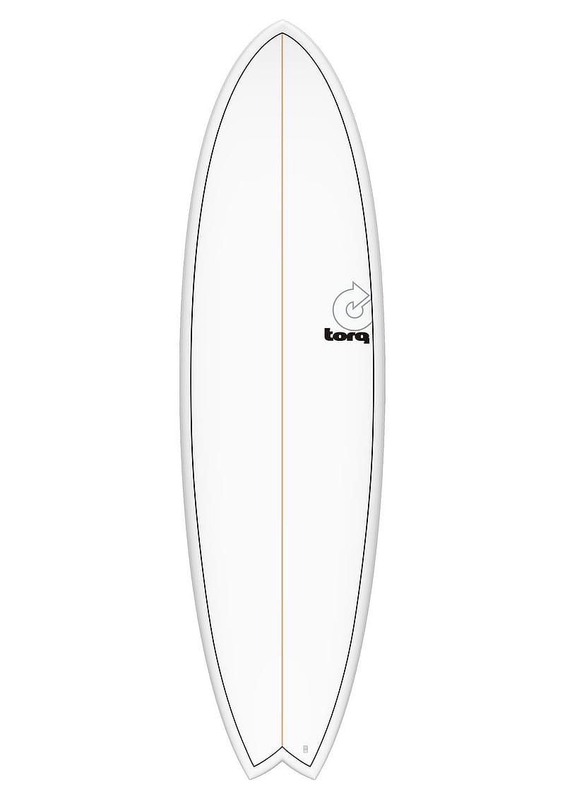 Torq Fish Torq Mod Fish Surfboard 7Ft2 White Pinline