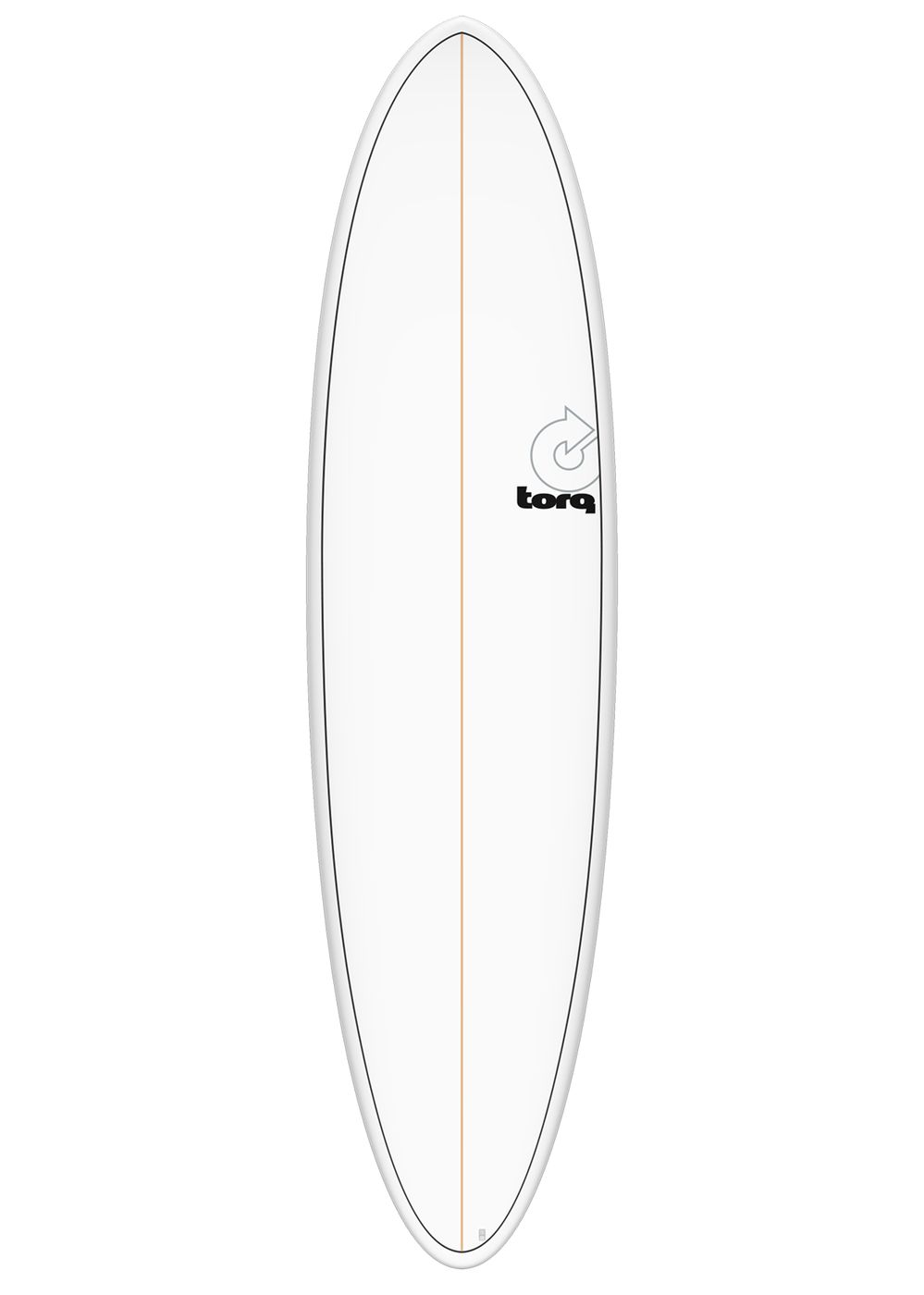 Torq Mod Fun Surfboard 7Ft6 White Pinline