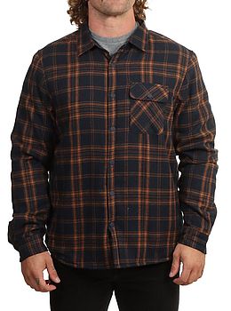 Hurley Axe Sherpa Flannel Shirt Armored Navy